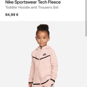 Nike Kids Light Pink Hoodie and Joggers Set